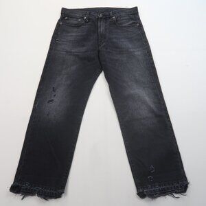 R13 Women's Boyfriend Jeans in Dark Washed Black